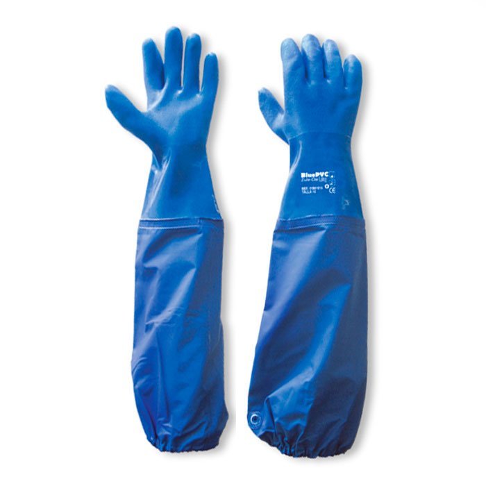 GUANTE BLUE PVC LONG