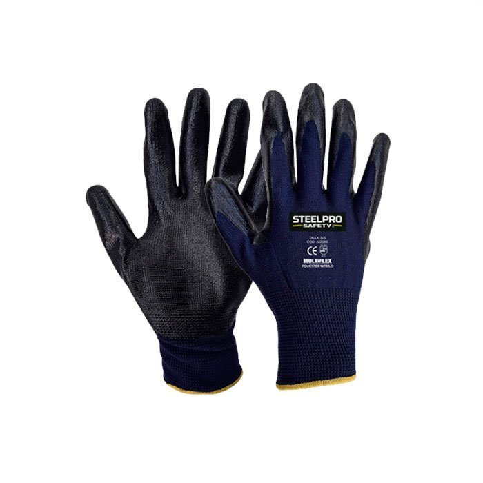 GUANTE MULTIFLEX POLIESTER NITRILO DARK BLUE
