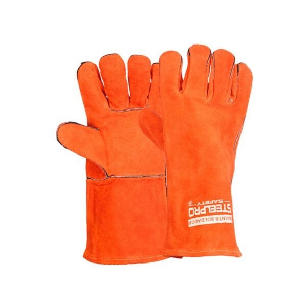 GUANTE SOLDADOR EN CARNAZA NARANJA