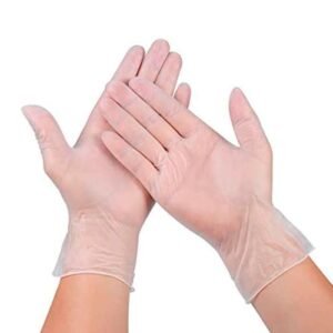 GUANTES TIPO EXAMEN DE VINILO caja x 100